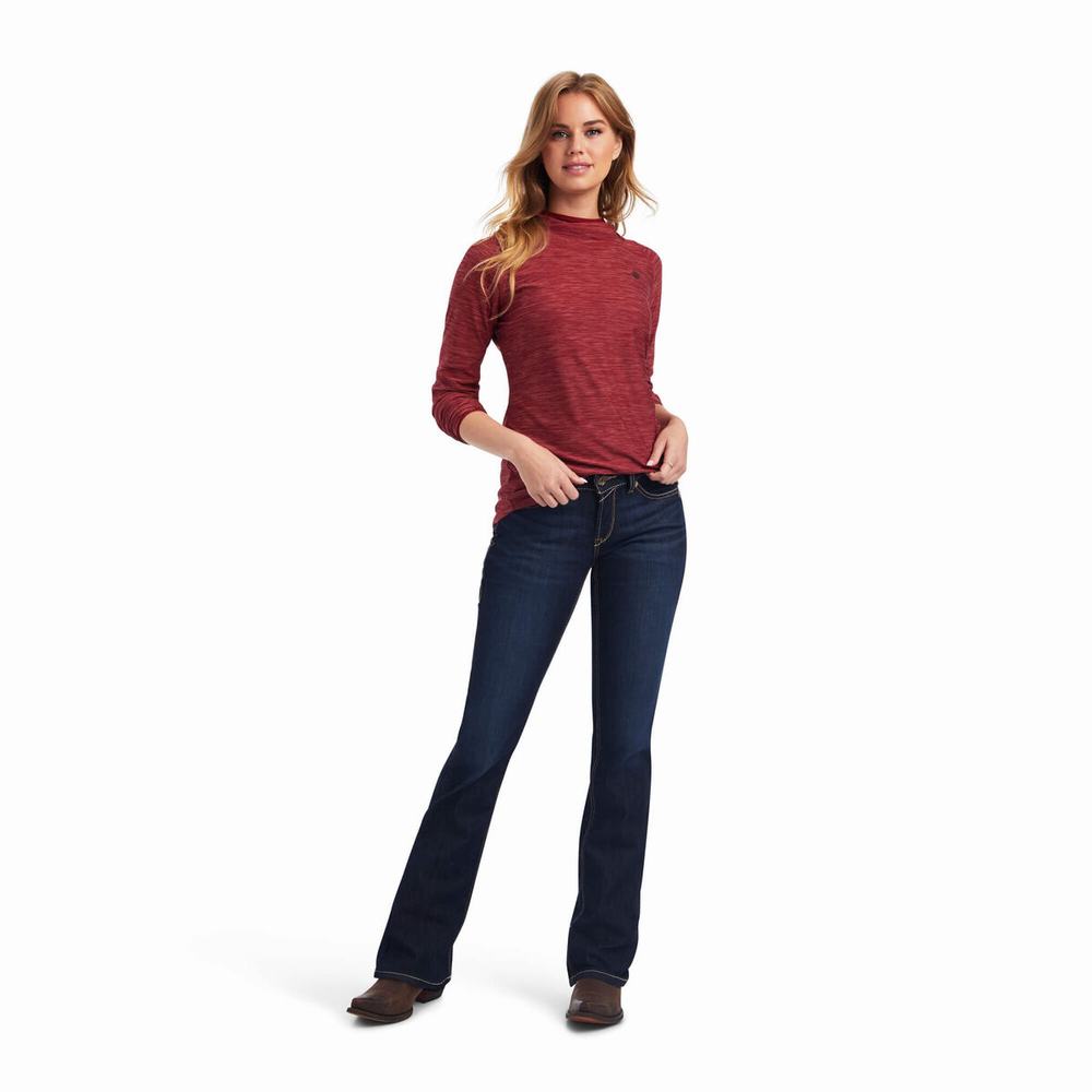 Orange Pink Ariat Laguna Women's Tops | FKIX07329