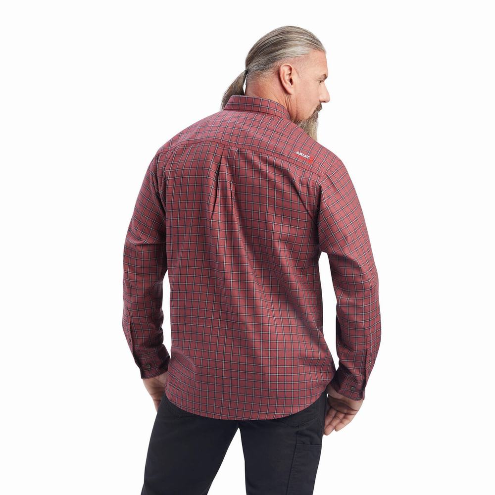 Pink Ariat FR Payne Men's Shirts | PZSE69207