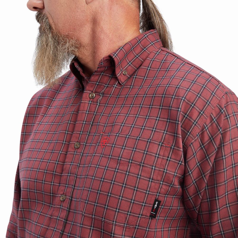 Pink Ariat FR Payne Men's Shirts | PZSE69207