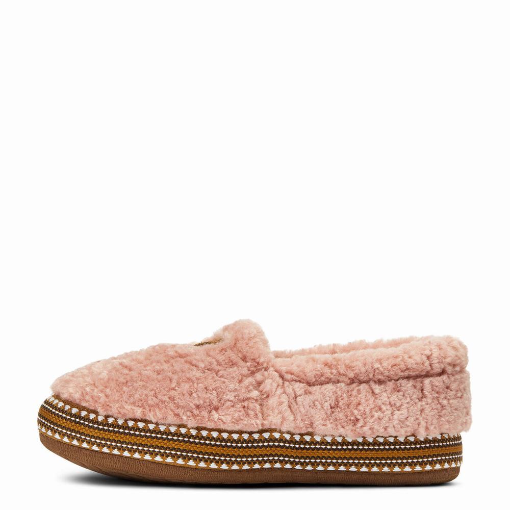 Pink Ariat Snuggle Women's Slippers | IQGZ35706