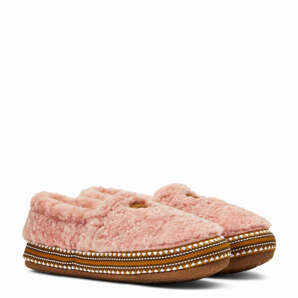 Pink Ariat Snuggle Women's Slippers | IQGZ35706