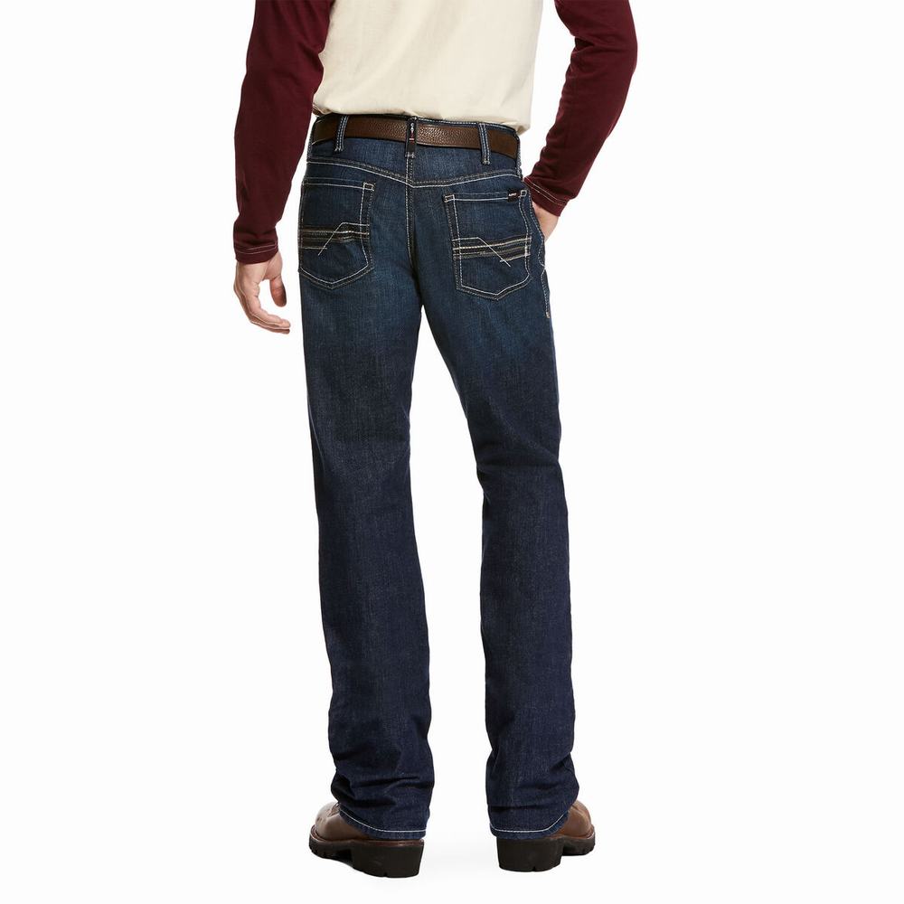 Platinum Ariat FR M4 Relaxed DuraStretch Lineup Men's Straight-Fit Jeans | WSDH24398