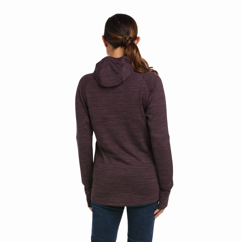 Purple Ariat Rebar Gridwork Balaclava Women's Hoodies | CHEF63270