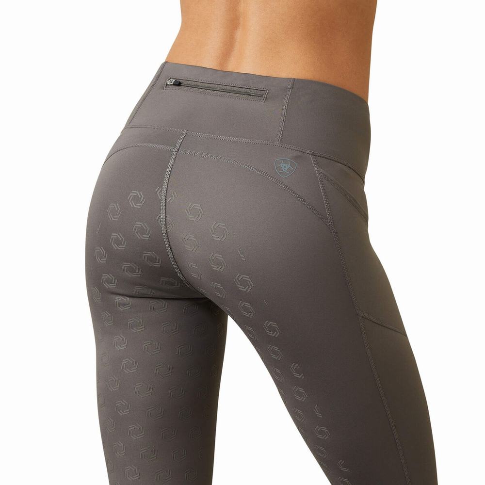 Purple Grey Ariat Eos Full Seat Women's Pants | HLYE29068