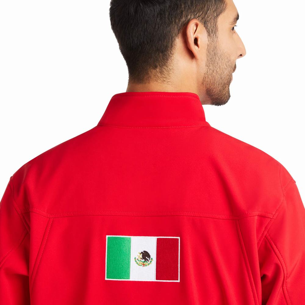 Red Ariat New Team Softshell MEXICO Men's English Riding | KDYJ35816