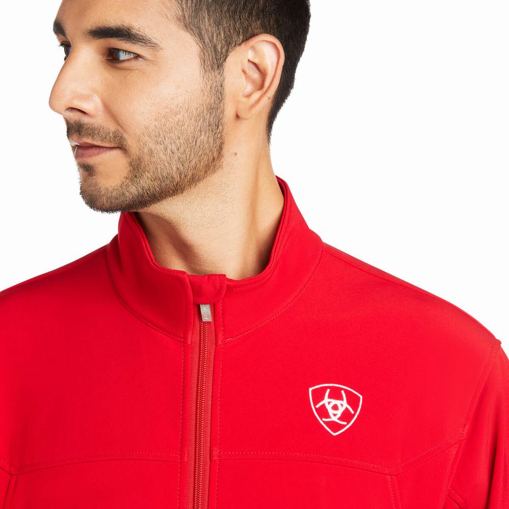 Red Ariat New Team Softshell MEXICO Men's English Riding | KDYJ35816