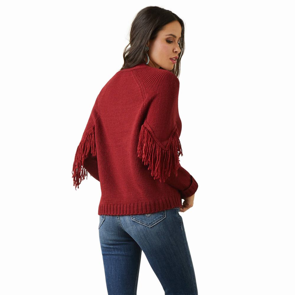 Red Ariat Red Rock Women's Sweaters | BNLT63752