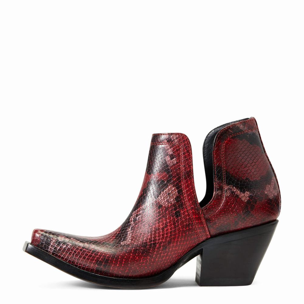 Red Snake Ariat Dixon Women's Booties | GMFS30876