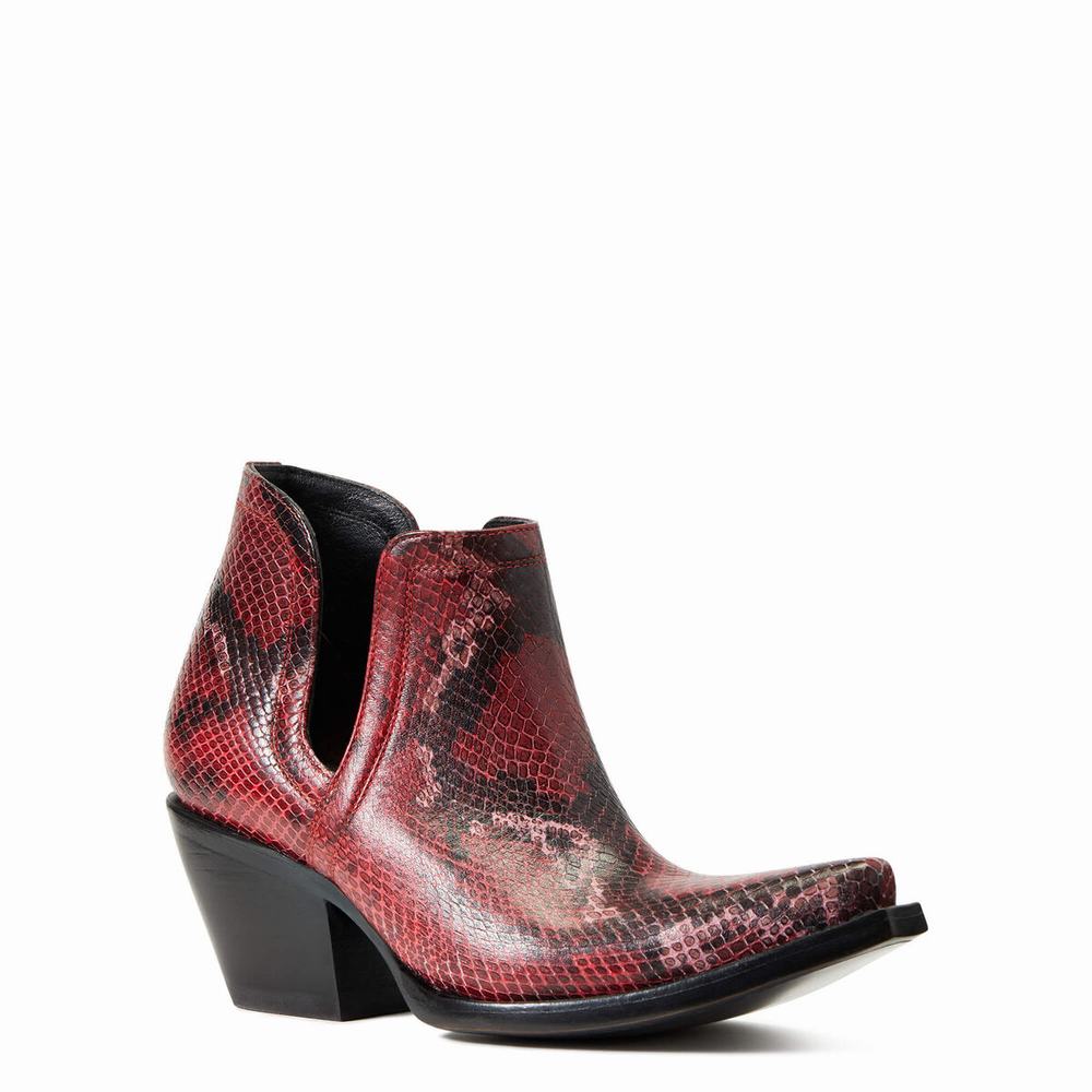 Red Snake Ariat Dixon Women's Booties | GMFS30876