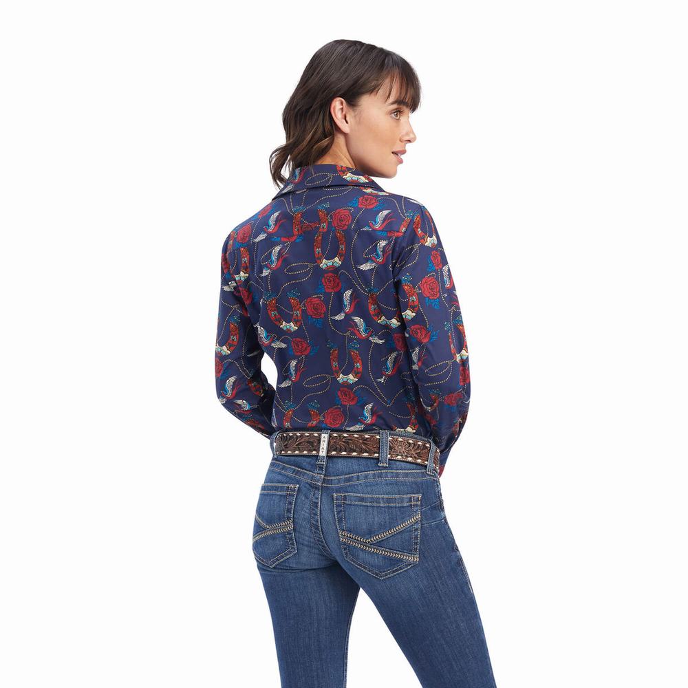 Rose Ariat Kirby Stretch Women's Tops | IPKY01475