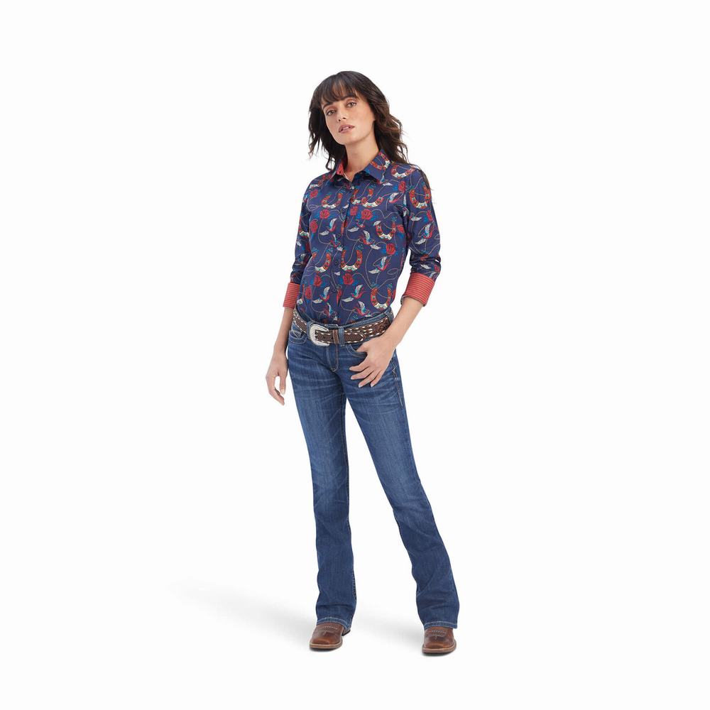 Rose Ariat Kirby Stretch Women's Tops | IPKY01475