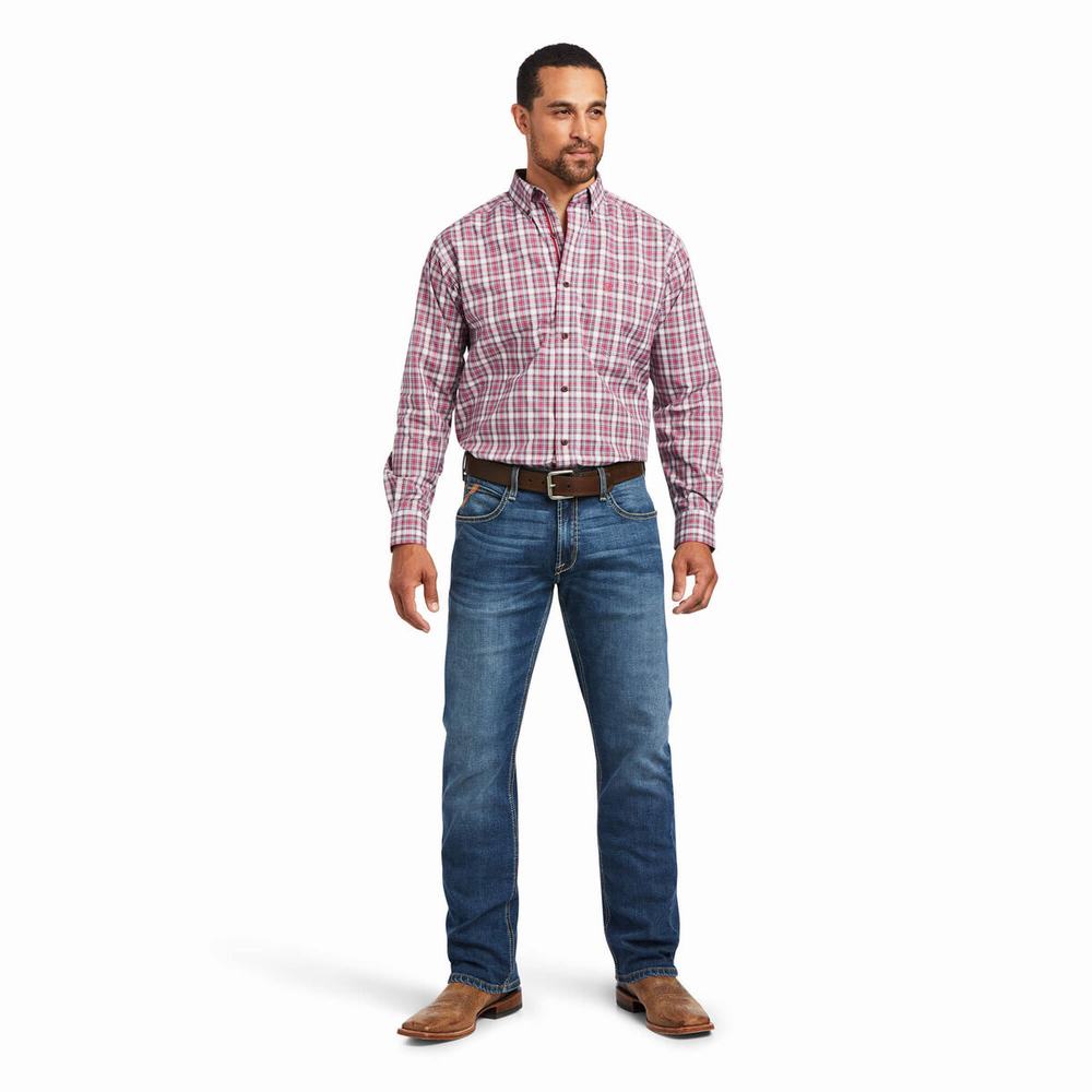 Rose Ariat Pro Series Judson Classic Fit Men's Shirts | EHDB08527