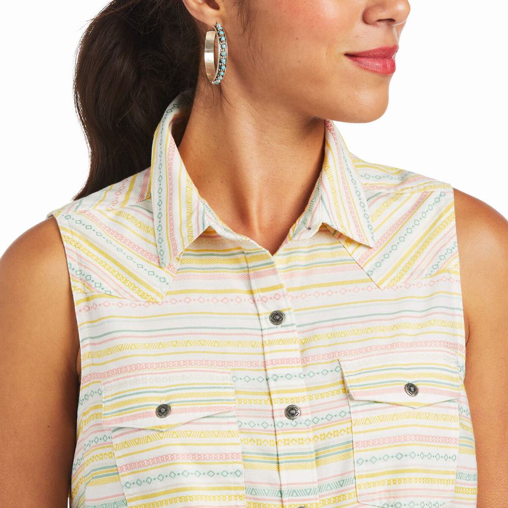 Stripes Ariat Jasmine Women's Tops | MYSV35178