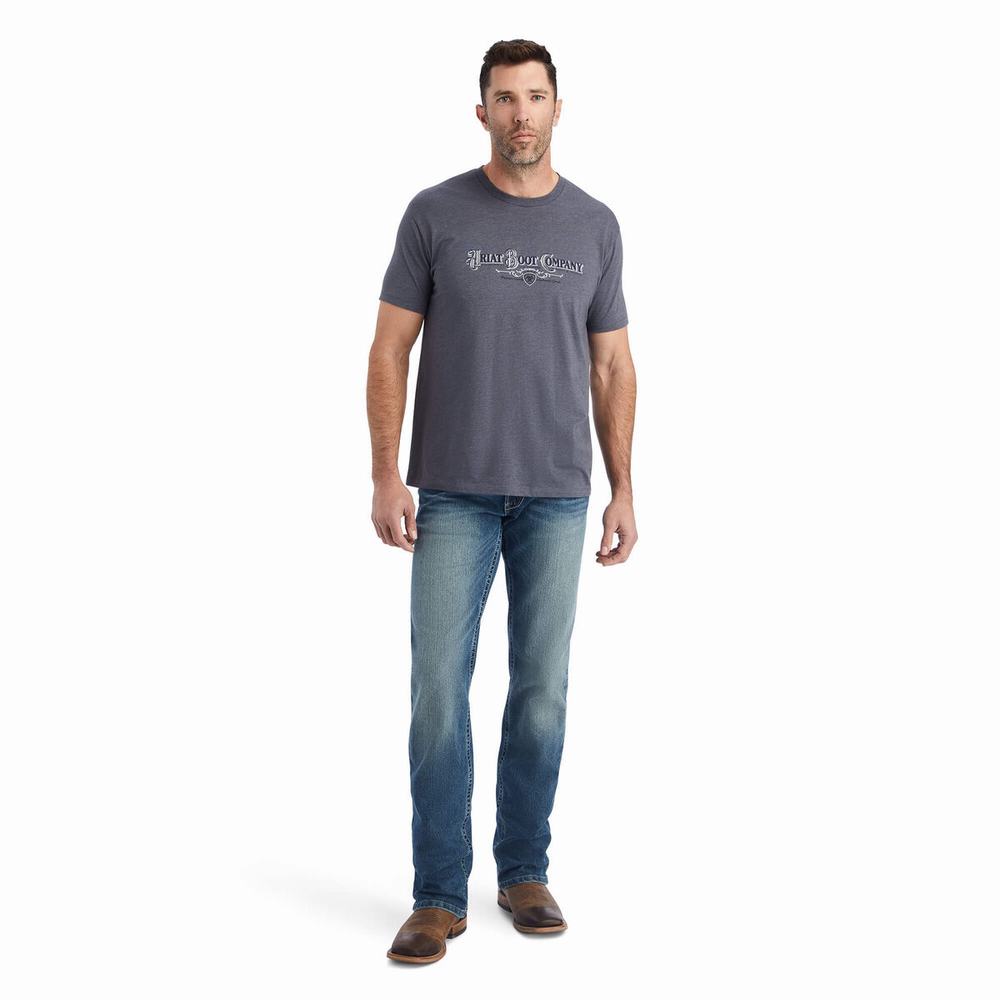 Titanium Ariat Masthead Men's Polo Shirts | DBZH89234