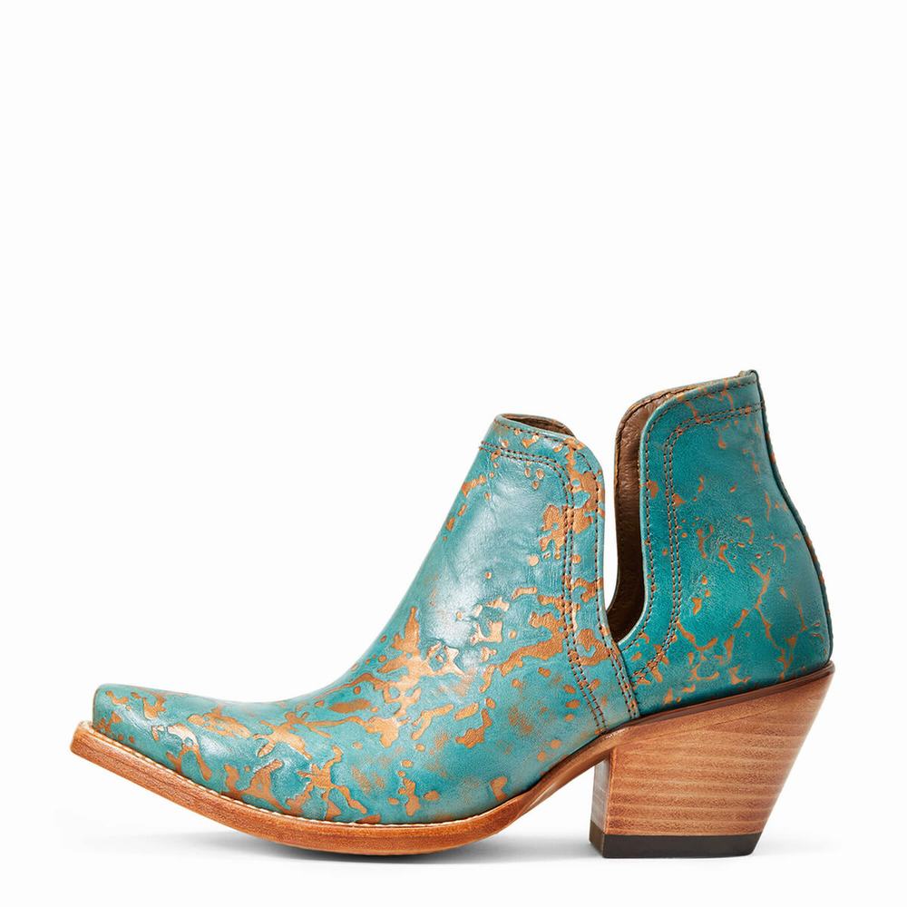 Turquoise Ariat Dixon Women's Booties | FWBV45890