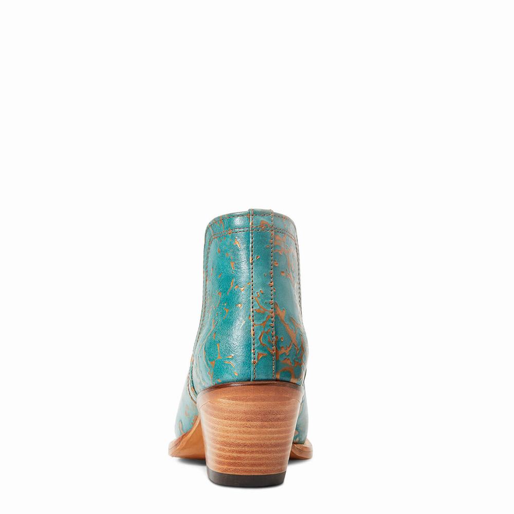 Turquoise Ariat Dixon Women's Booties | FWBV45890