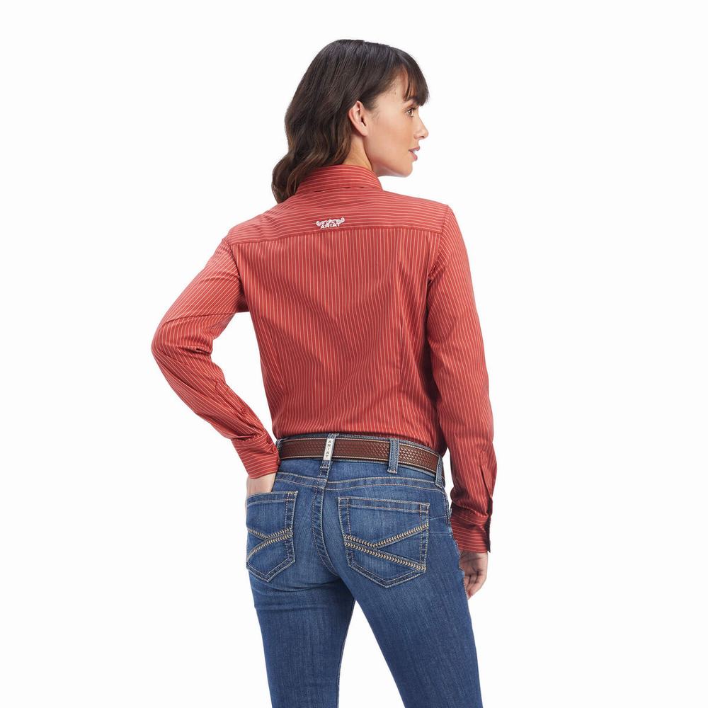 White Ariat Kirby Stretch Women's Tops | NAUM91065