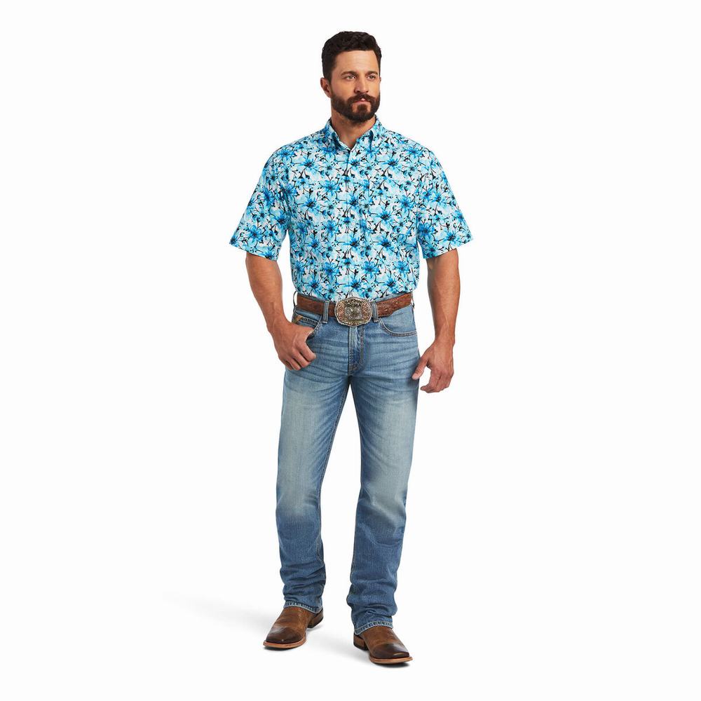 White Ariat Martin Classic Fit Men's Shirts | VIAR26193