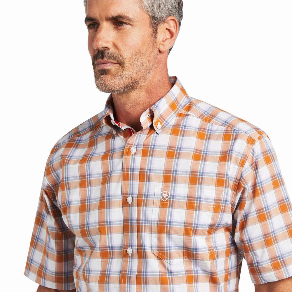 White Ariat Pro Series Bodhi Classic Fit Men's Shirts | XOBI73561