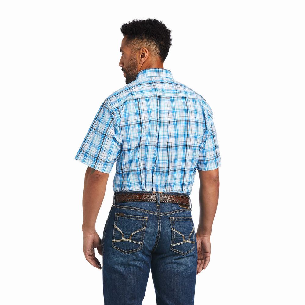 White Ariat Pro Series Micah Classic Fit Men's Shirts | FLJC71096