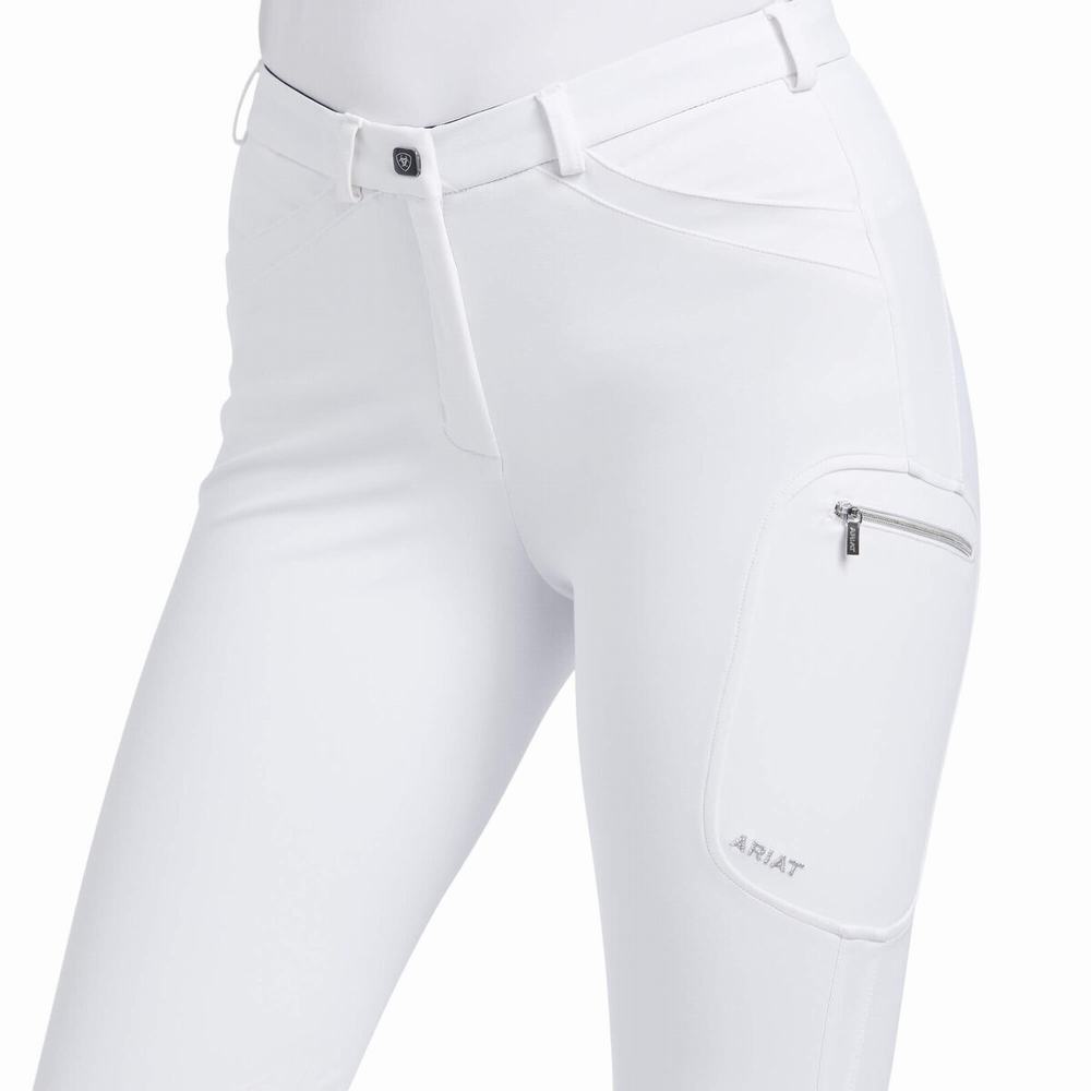 White Ariat Triton Grip Women's Pants | TGXZ27458